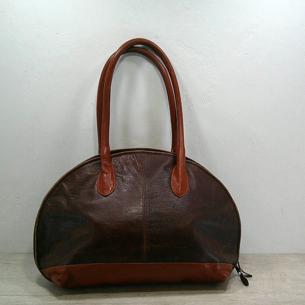 Unisa Rare Leather Vintage Large 16' Half Moon Shoulder Bag Purse Pocketbook - Picture 4 of 11